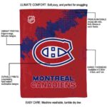 montreal canadiens grunge texture red blanket new arrival
