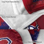 montreal canadiens grunge texture red blanket premium grade
