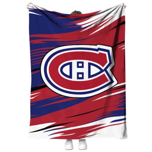 montreal canadiens paint streaks red white blanket best selling