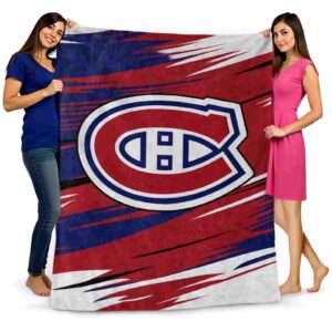 montreal canadiens paint streaks red white blanket fashion forward