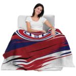 montreal canadiens paint streaks red white blanket latest model