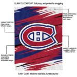 montreal canadiens paint streaks red white blanket new arrival