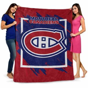 montreal canadiens splatter effect red blanket fashion forward