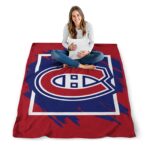 montreal canadiens splatter effect red blanket best selling