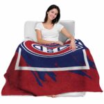 montreal canadiens splatter effect red blanket best selling