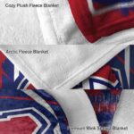 montreal canadiens splatter effect red blanket best selling