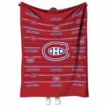 montreal canadiens striped pattern red blanket best selling