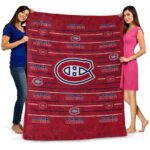 montreal canadiens striped pattern red blanket best selling