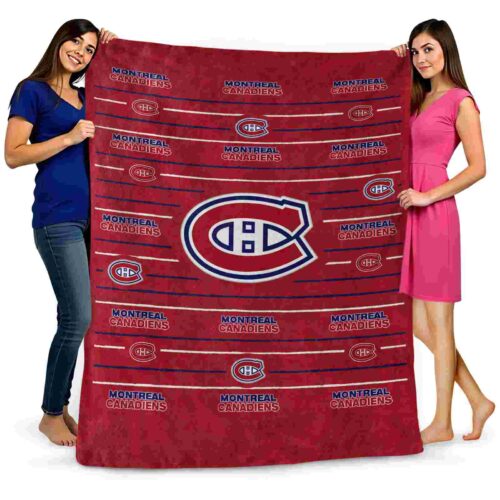 montreal canadiens striped pattern red blanket fashion forward