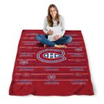montreal canadiens striped pattern red blanket best selling
