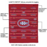 montreal canadiens striped pattern red blanket best selling