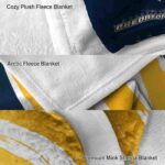 nashville predators brushstrokes gold white blanket best selling