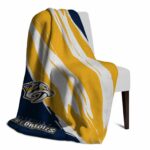 nashville predators brushstrokes gold white blanket best selling