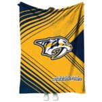 nashville predators diagonal stripes gold blanket best selling