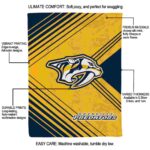 nashville predators diagonal stripes gold blanket best selling