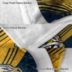 nashville predators diagonal stripes gold blanket best selling