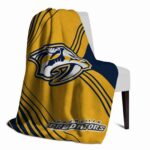 nashville predators diagonal stripes gold blanket best selling