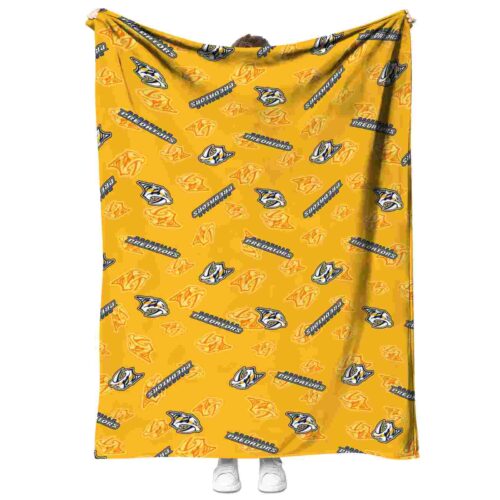 nashville predators diehard fans gold blanket best selling
