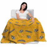 nashville predators diehard fans gold blanket best selling