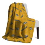 nashville predators diehard fans gold blanket best selling
