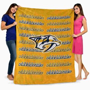 nashville predators fan pride gold blanket fashion forward