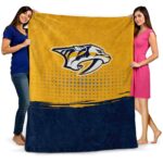 nashville predators gradient dots gold blanket best selling