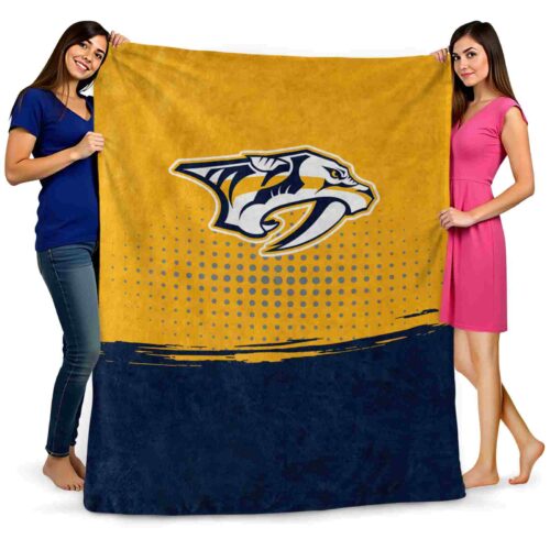 nashville predators gradient dots gold blanket fashion forward