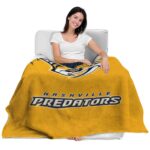 nashville predators grunge texture gold blanket best selling