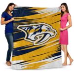 nashville predators paint streaks gold white blanket best selling