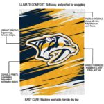 nashville predators paint streaks gold white blanket best selling