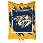 nashville predators splatter effect gold blanket best selling