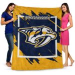 nashville predators splatter effect gold blanket best selling