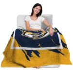 nashville predators splatter effect gold blanket best selling