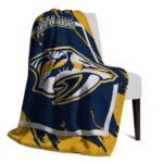 nashville predators splatter effect gold blanket best selling