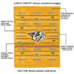 nashville predators striped pattern gold blanket best selling