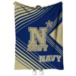 navy midshipmen diagonal stripes blue blanket best selling