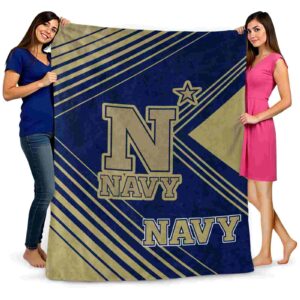 navy midshipmen diagonal stripes blue blanket fashion forward
