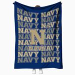 navy midshipmen fan pride blue blanket best selling