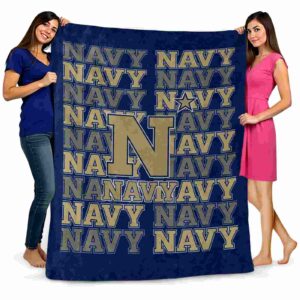 navy midshipmen fan pride blue blanket fashion forward