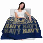 navy midshipmen fan pride blue blanket best selling