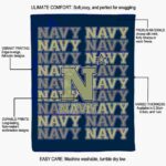 navy midshipmen fan pride blue blanket best selling