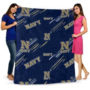 navy midshipmen fan spirit blue blanket fashion forward