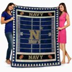 navy midshipmen football field blue blanket best selling