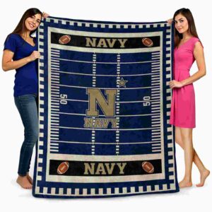 navy midshipmen football field blue blanket fashion forward