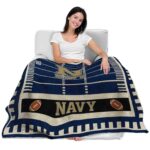 navy midshipmen football field blue blanket best selling