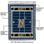 navy midshipmen football field blue blanket best selling