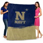 navy midshipmen gradient dots blue blanket best selling