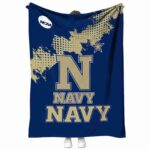 navy midshipmen grunge texture blue blanket best selling