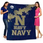 navy midshipmen grunge texture blue blanket best selling