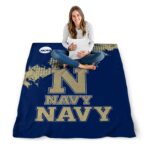 navy midshipmen grunge texture blue blanket best selling